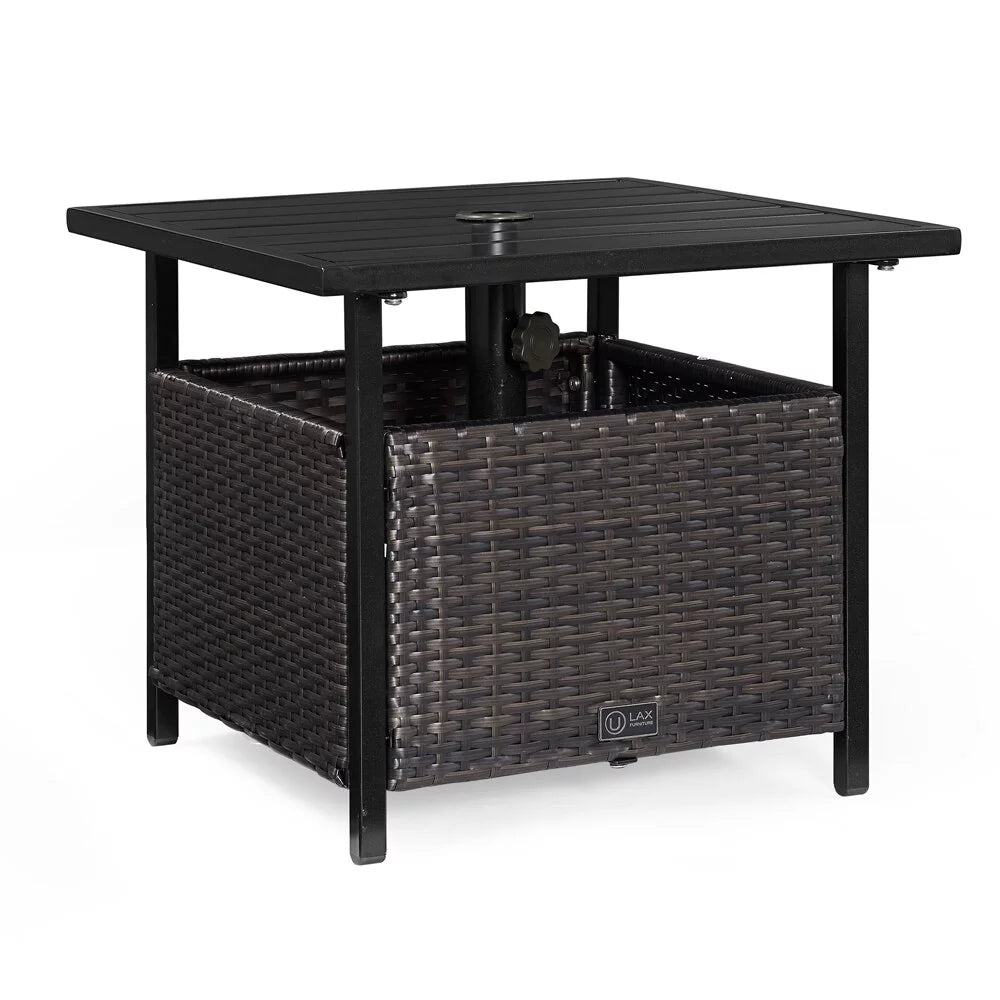PE Wicker Umbrella Side Table Stand C226