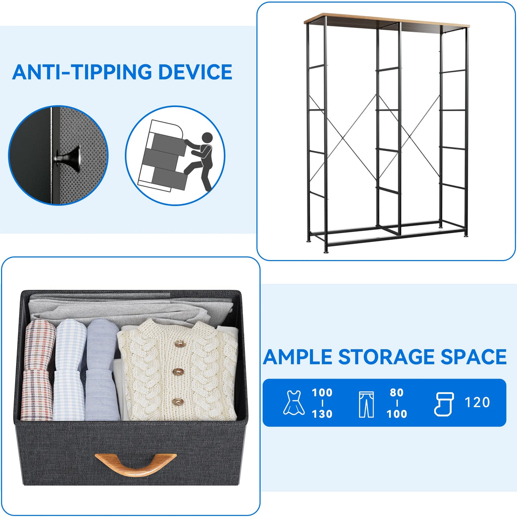 10 Drawer Fabric Storage Dresser Z434