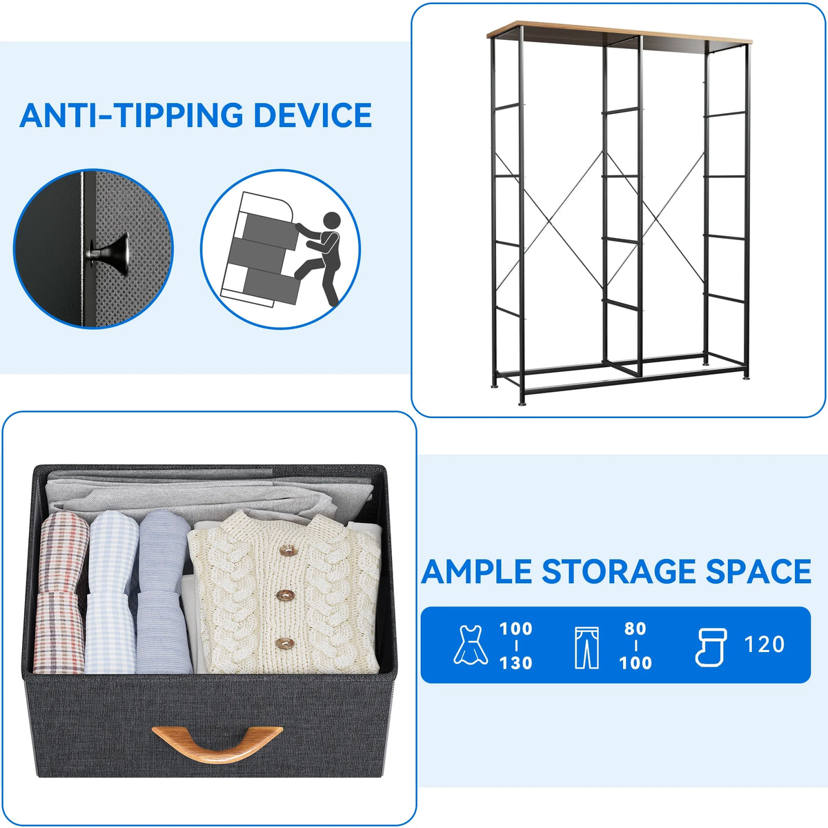 10 Drawer Fabric Storage Dresser Z434