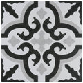 Black White Grey Porcelain Floor and Wall Tile L464