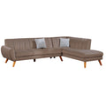 2 Piece Tufted Velvet Sectional Sofa Set N947859