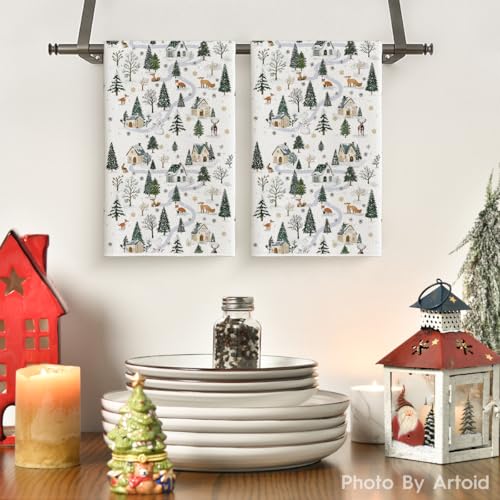 Christmas Kitchen Dish Towels 18x26 Inch Set of 2 T3484