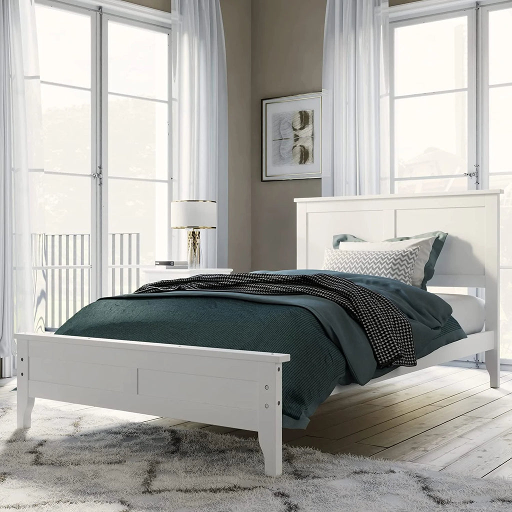 White 3 Piece Wood Bedroom Set with Full Size Bed Y942105