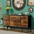 Rustic Brown 9 Drawer Wood Dresser N91193