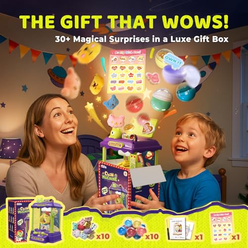 Mini Claw Machine with Plush and Capsule Toy F593