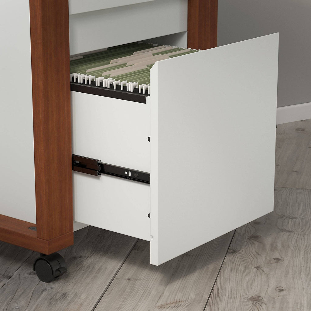 White 2 Drawer Mobile File Cabinet B645495