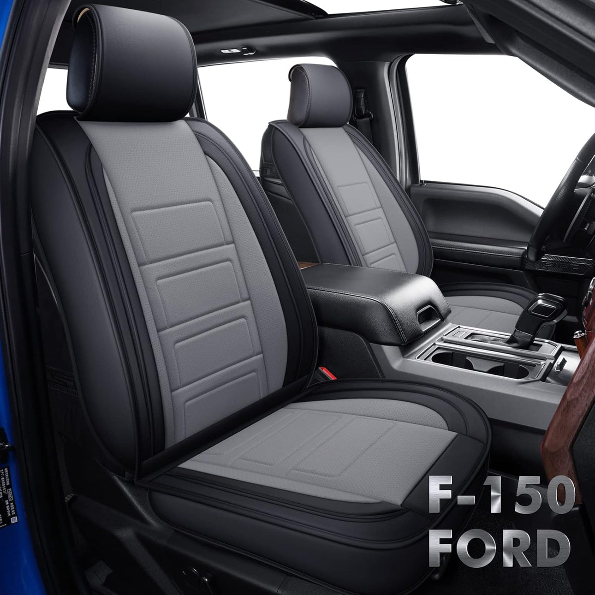 Faux Leather Pickup Seat Covers 5 Sets Full Seat E78352