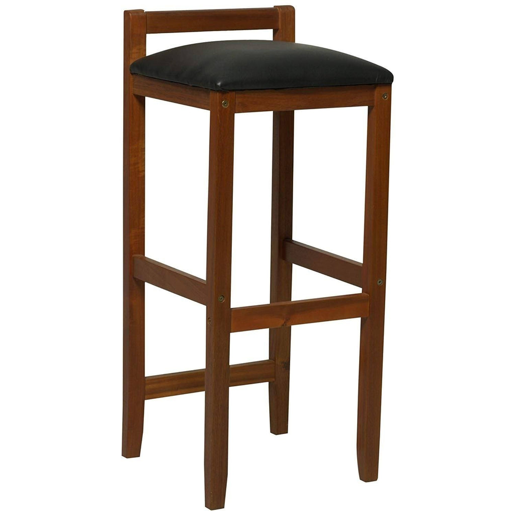 Brown 7 Piece Acacia Wood Bar Height Dining Set E1724