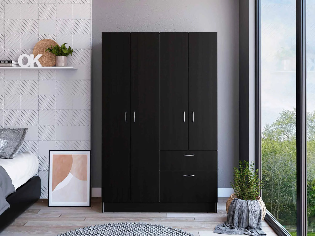 Black White Armoire C617