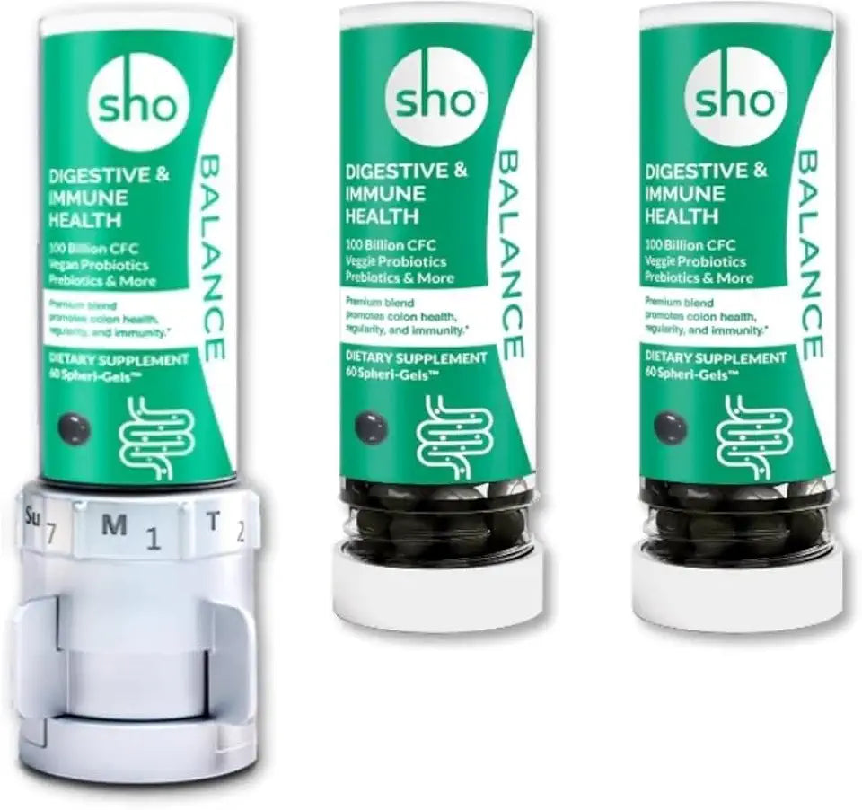 100 Billion CFU Prebiotics & Probiotics Vegan Supplement with 2 Refill Bottles R382