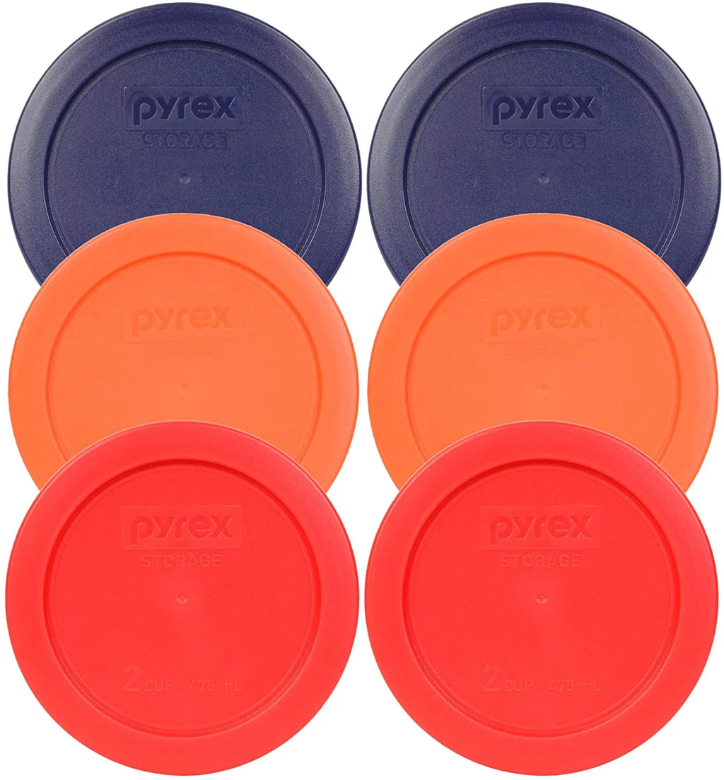 2 Cup Blue Orange Red Lid 6-Pack J570