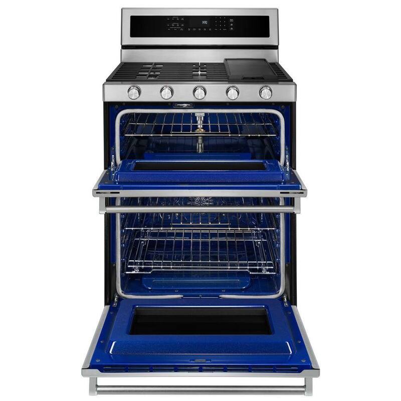 6.7 cu. ft. Double Oven Dual Fuel Gas Range with Convection Oven Stainless Steel P3160