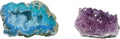 Blue Angel Aura Quartz Geode Stone and Amethyst Crystal Cluster Specimen V39659