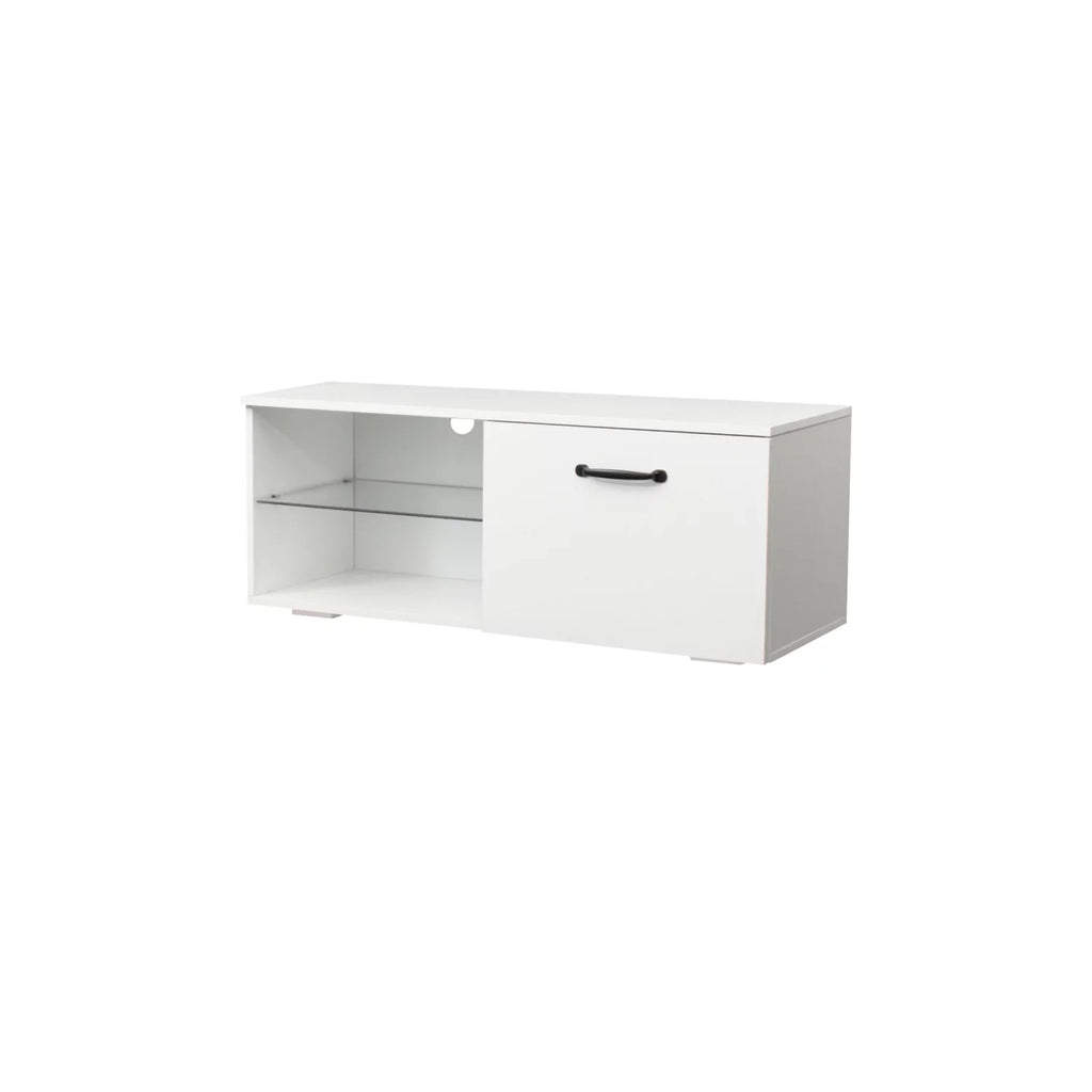 White TV Stand with Double Aluminum Lamp G89147