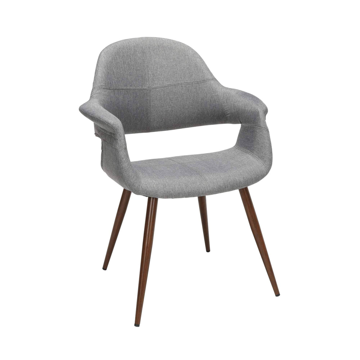 Gray Fabric Accent Chair with Arms, 2 Pack Q656790