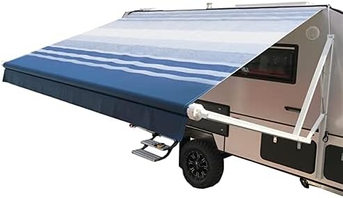 Motorized 21 x 8 Ft Gray Fade Retractable RV Awning I5984
