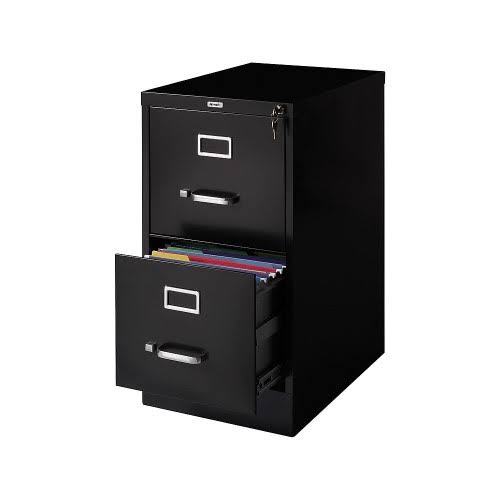 Black 2-Drawer Vertical File Cabinet B378