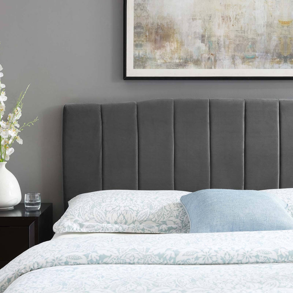 Navy Performance Velvet Full/Queen Headboard I383