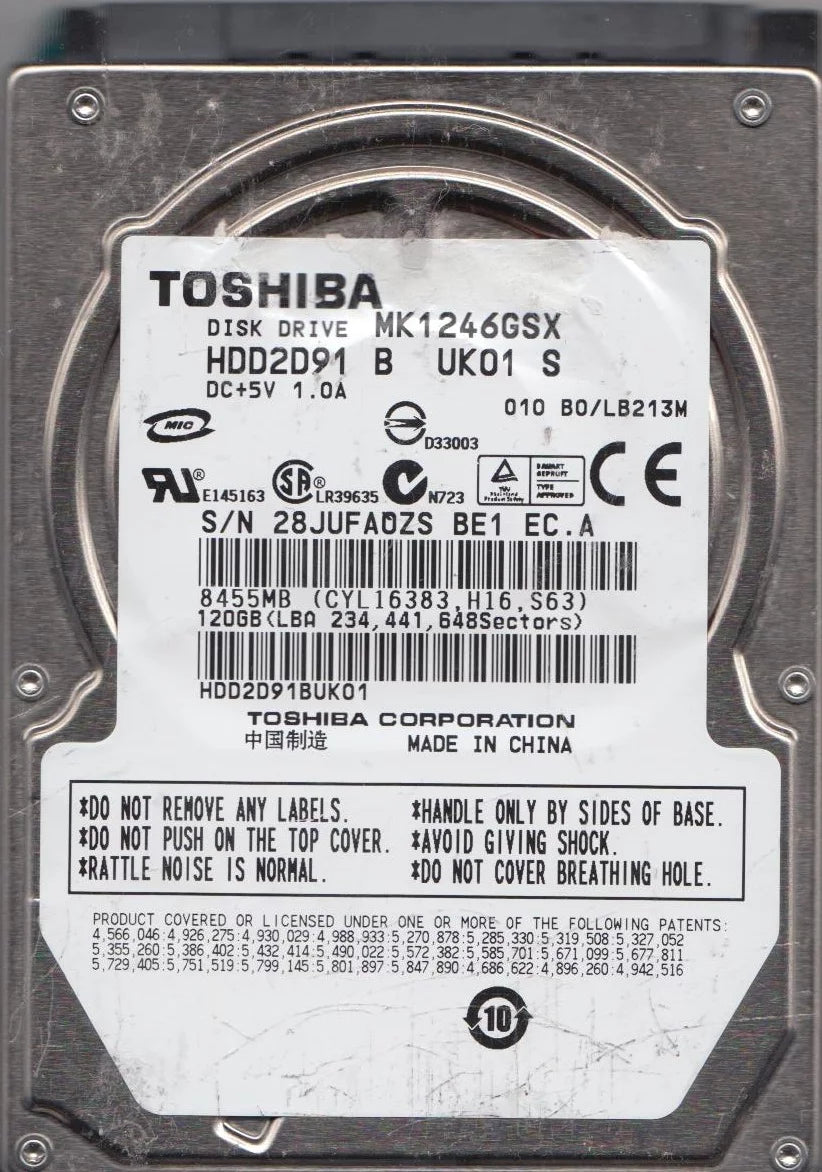 120GB SATA 2.5 Hard Drive T11696