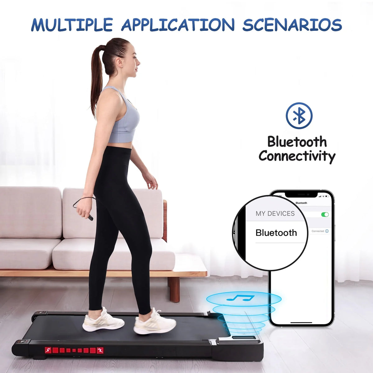 White 2.25HP Portable Mini Treadmill G381181
