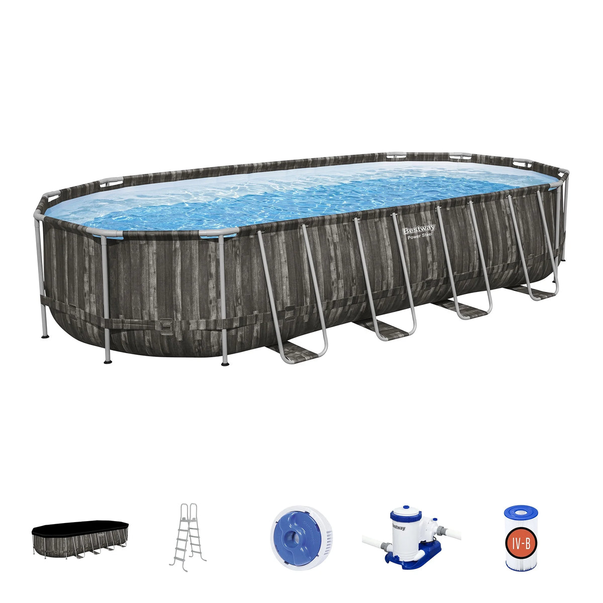 24' x 12' x 52" Oval Above Ground Swimming Pool Set S231