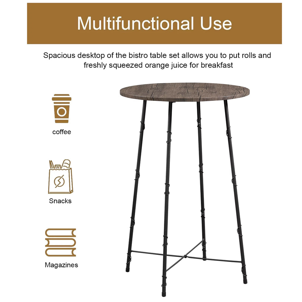 3-Piece Bar Table Set with 2 Stools K216