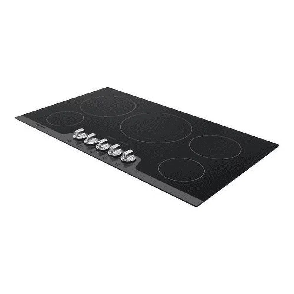 36 Electric Cooktop with 5 Elements Ceramic Glass Stainless Steel M569