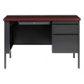 Mahogany Laminate Top Desk with Box and File Drawers W65417