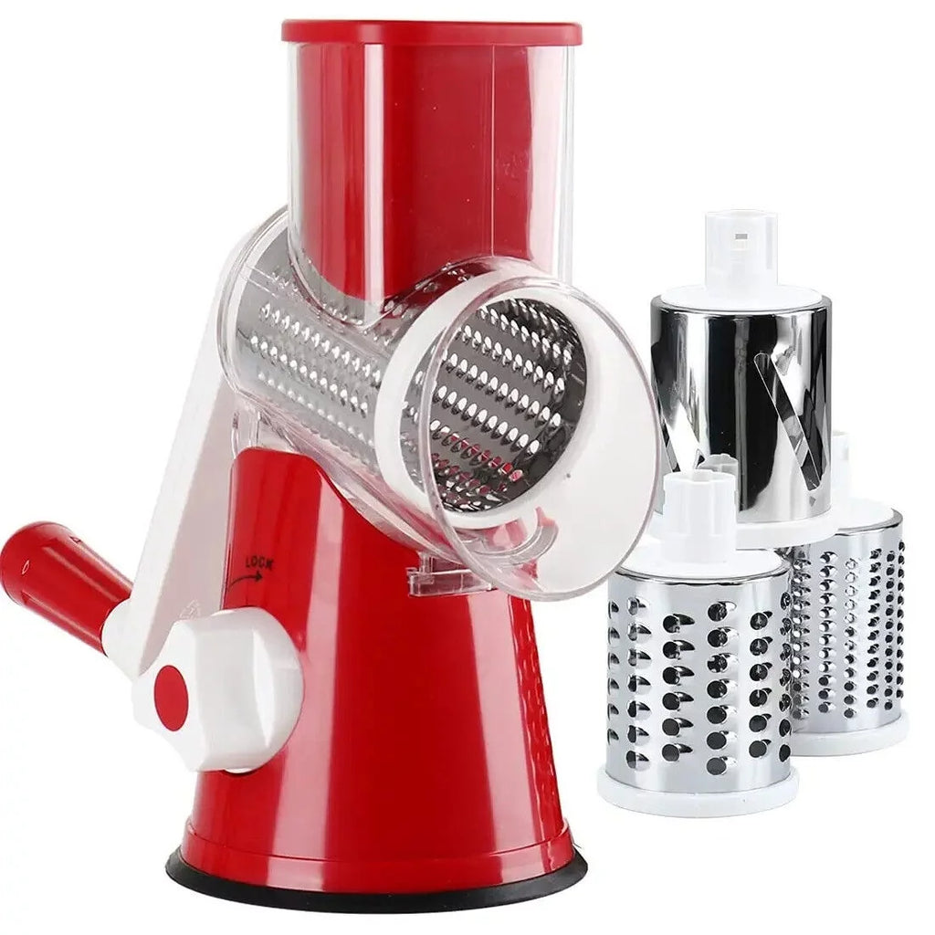Manual Vegetable Slicer and Grater with 3 Interchangeable Blades C893750