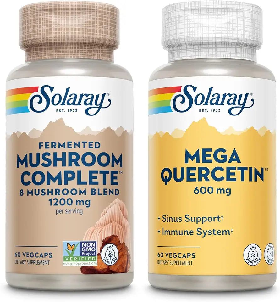 8 Mushroom Blend 600mg Quercetin with Bromelain Vitamin C 60ct Q571378