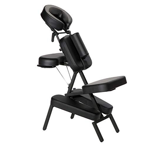Portable Lightweight Aluminum Folding Massage Chair with Wheels Bag J621968