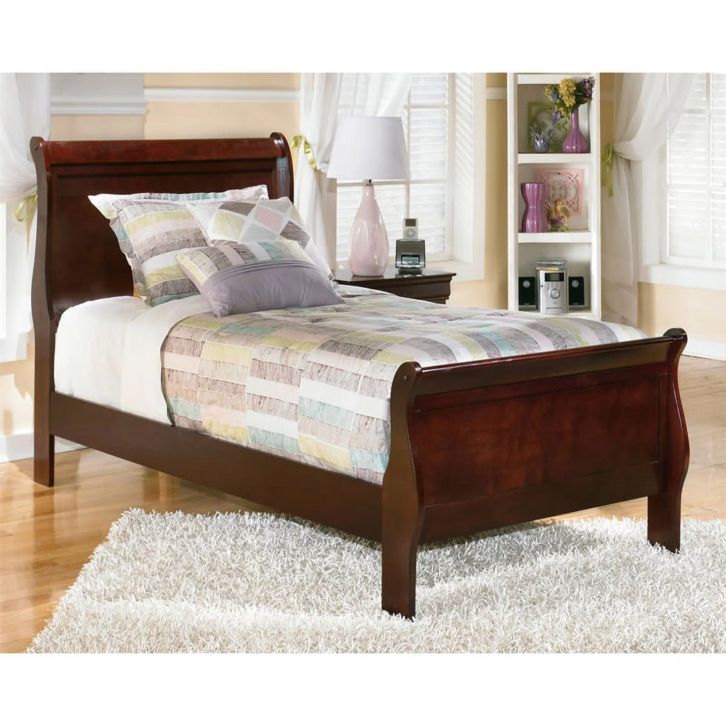 Twin Bed in Warm Dark Brown M839366