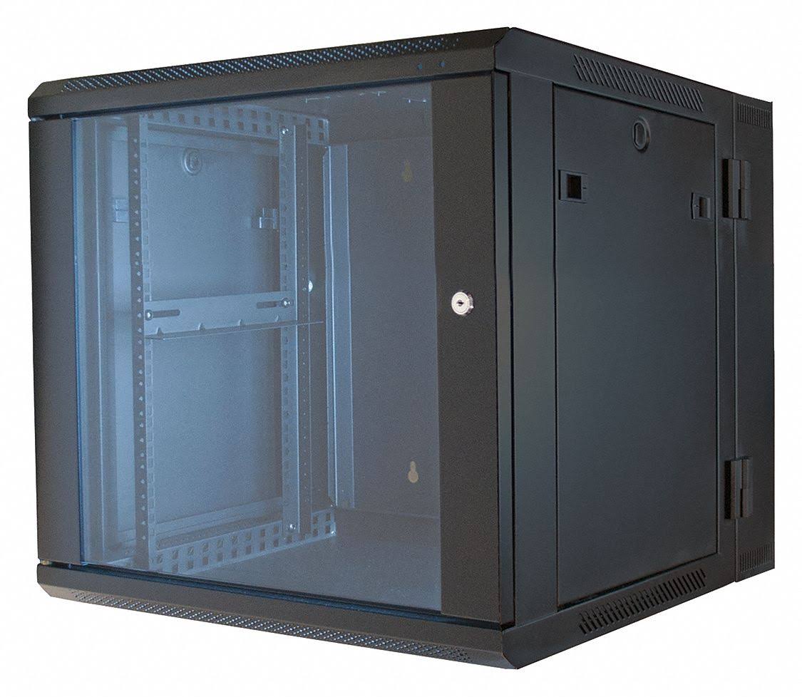 19-inch Hinged Wall Equipment Rack Enclosure 9U T20901