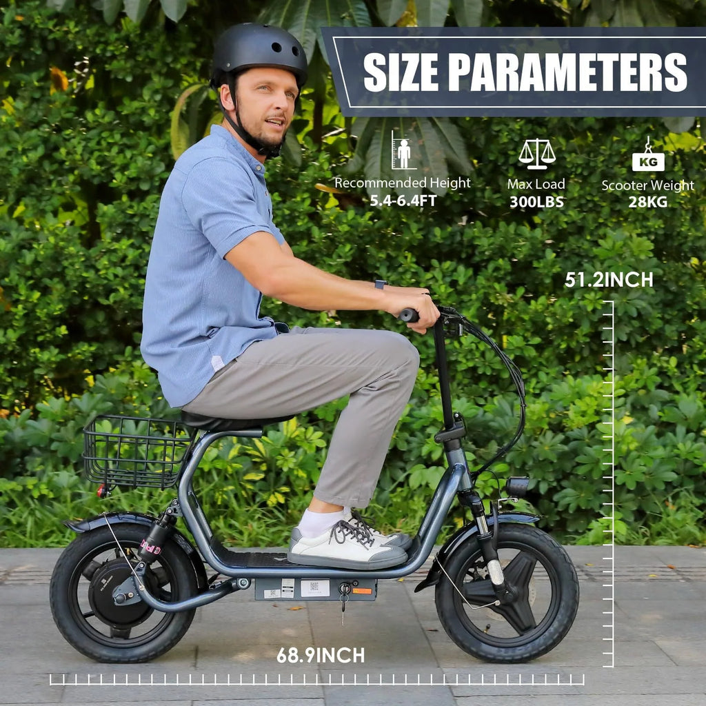 Electric Scooter 500W 25Miles 20Mph White Z33893