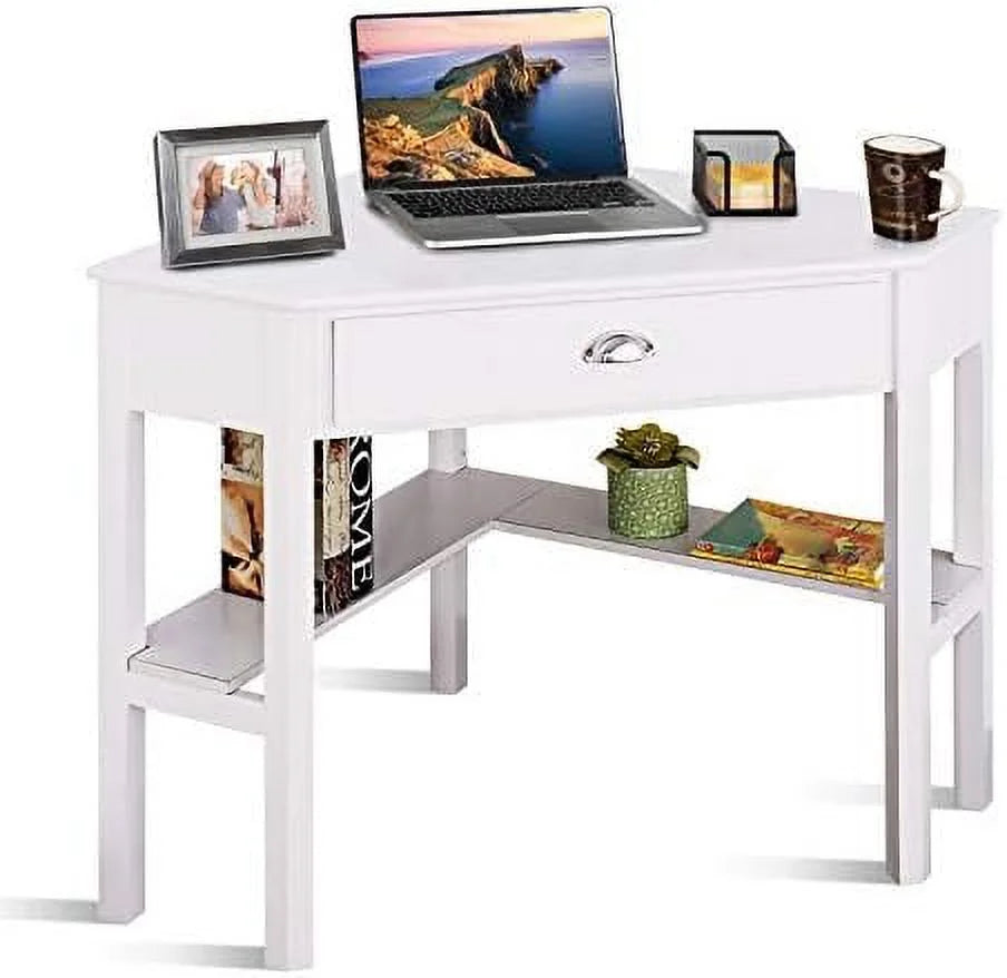 Brown Corner Desk with Drawer G886389