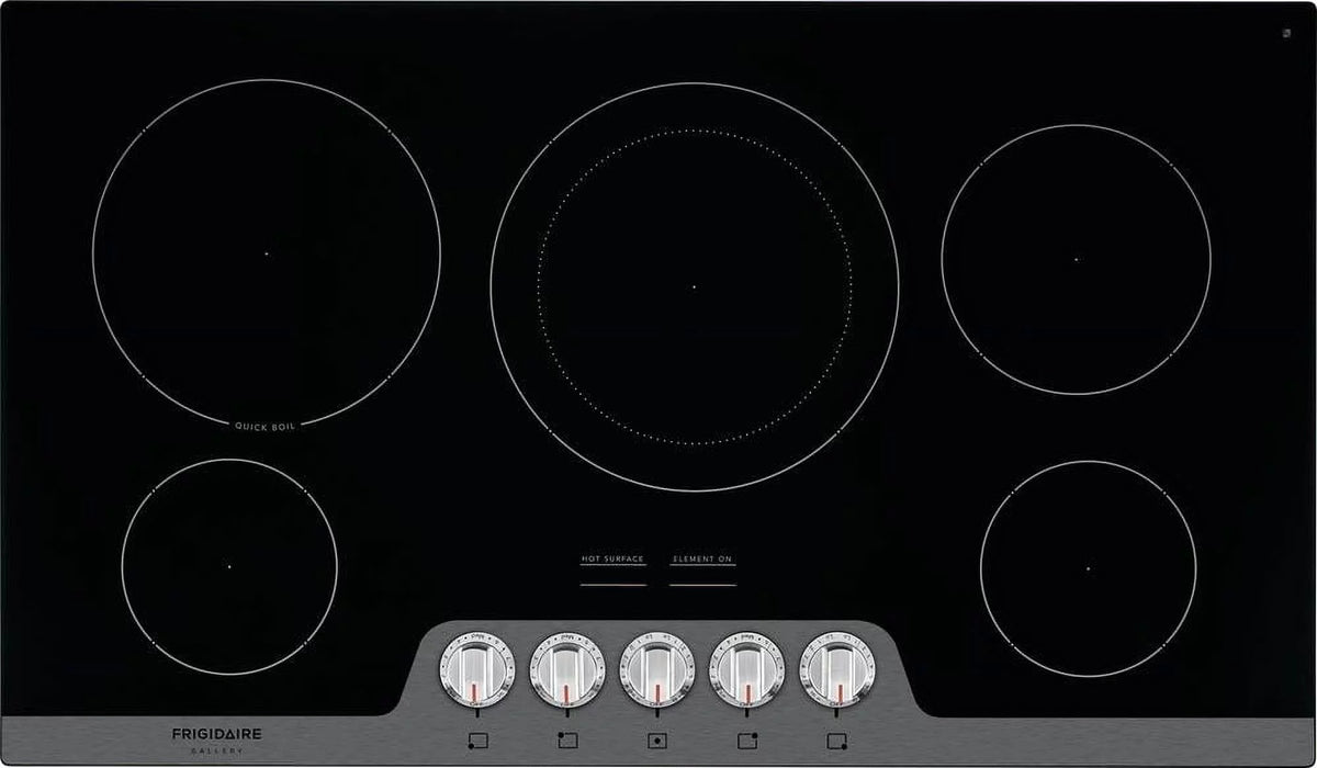 36 Electric Cooktop with 5 Elements Ceramic Glass Stainless Steel M569