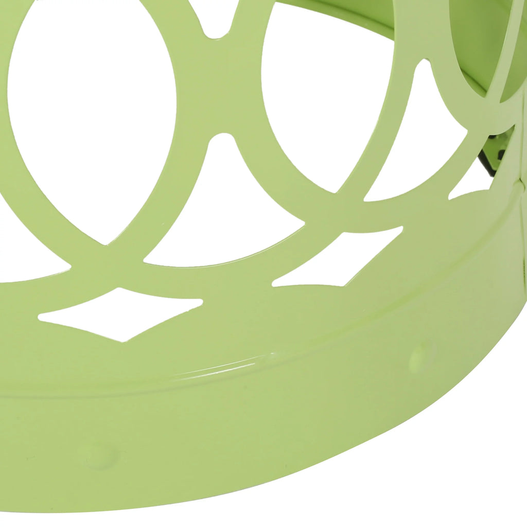 Green Metal Outdoor Side Tables, Set of 2 E913