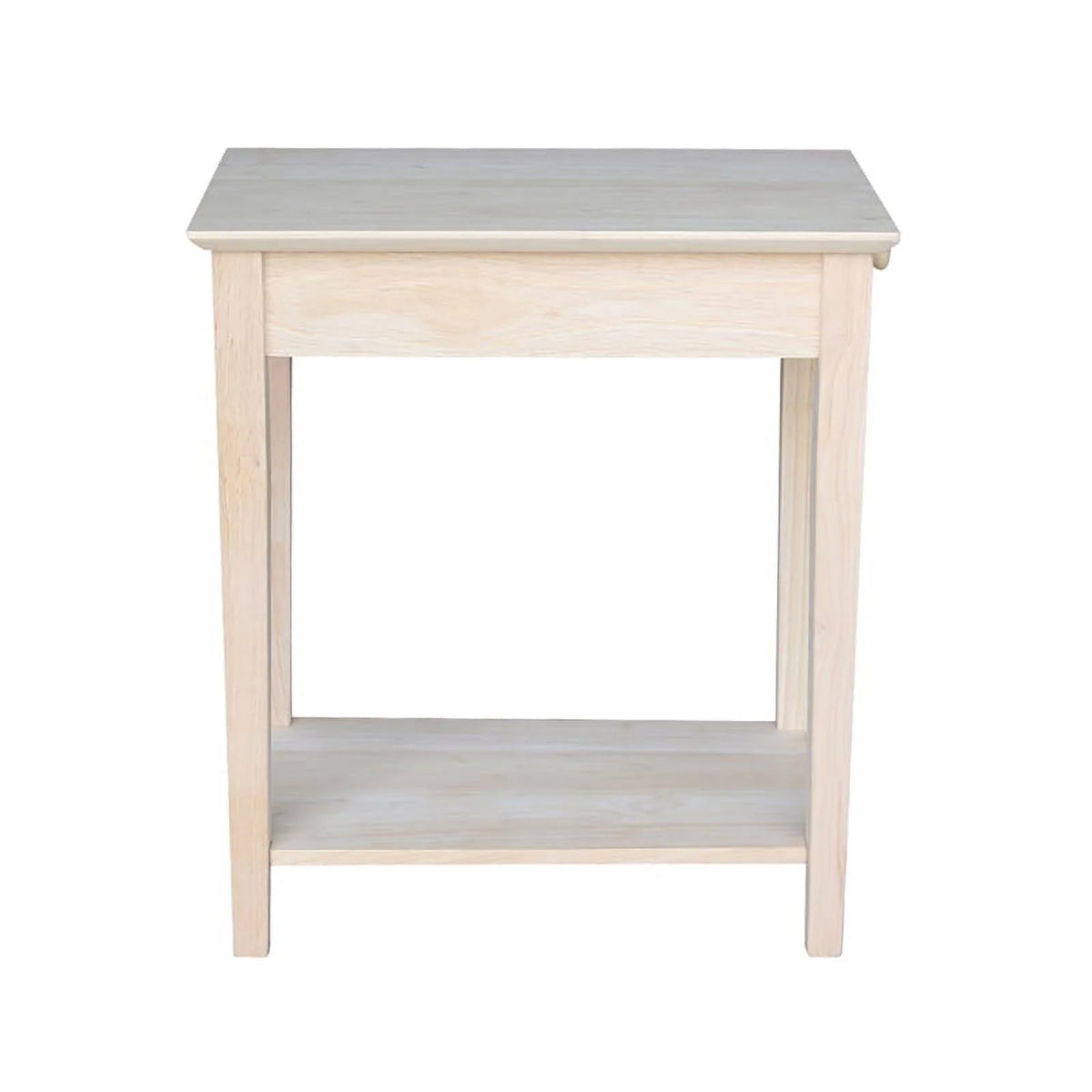 Solid Wood Unfinished 1-Drawer End Table V55802