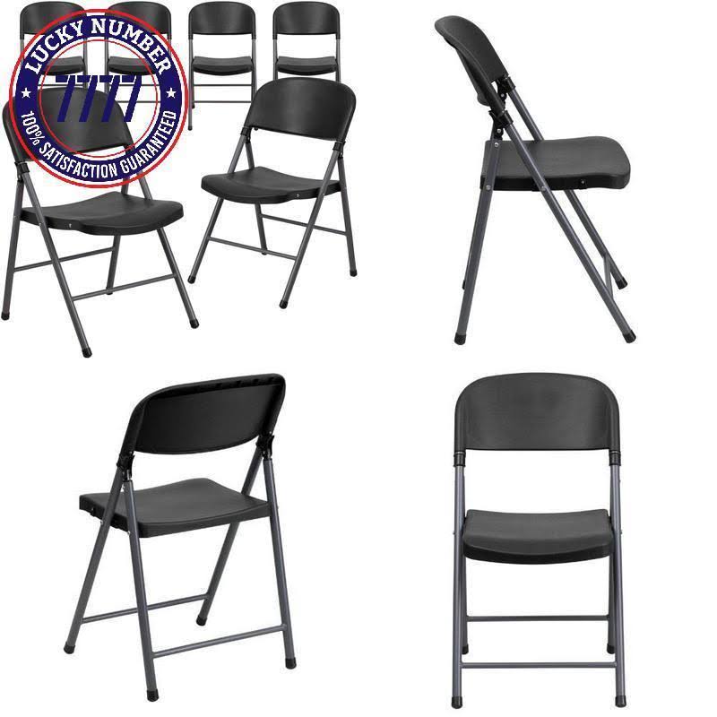 Black Plastic Folding Chair U445011