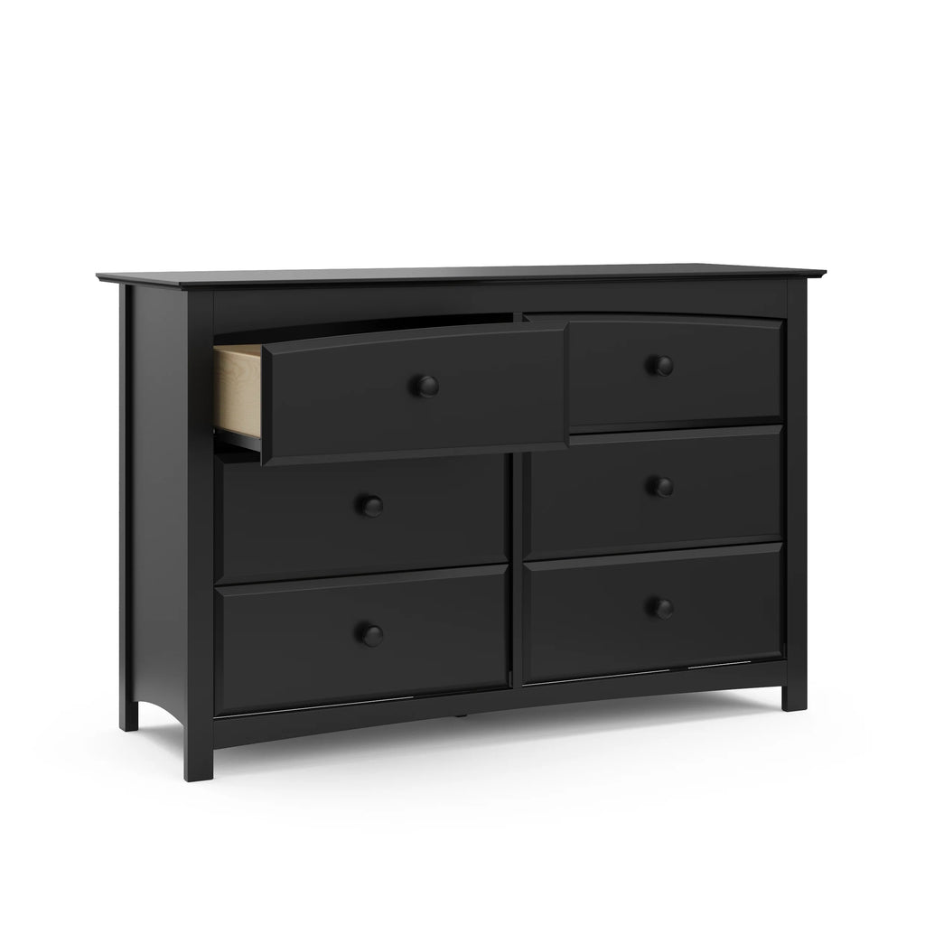 White 6 Drawer Double Dresser C600