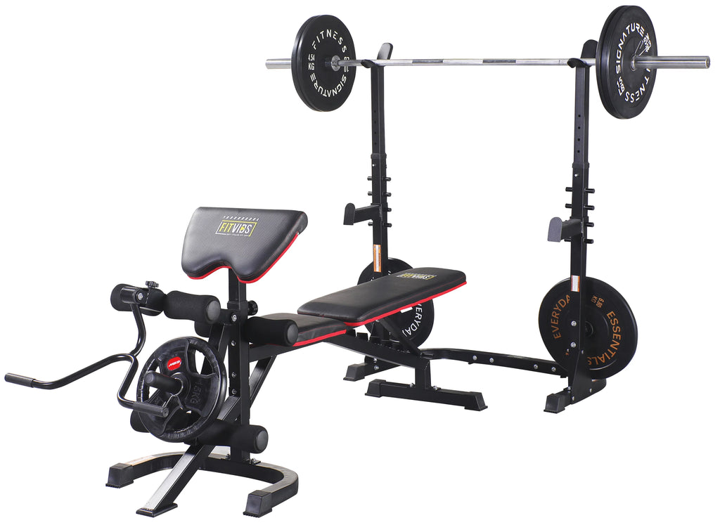 Adjustable Olympic Workout Bench with Squat Rack J73775
