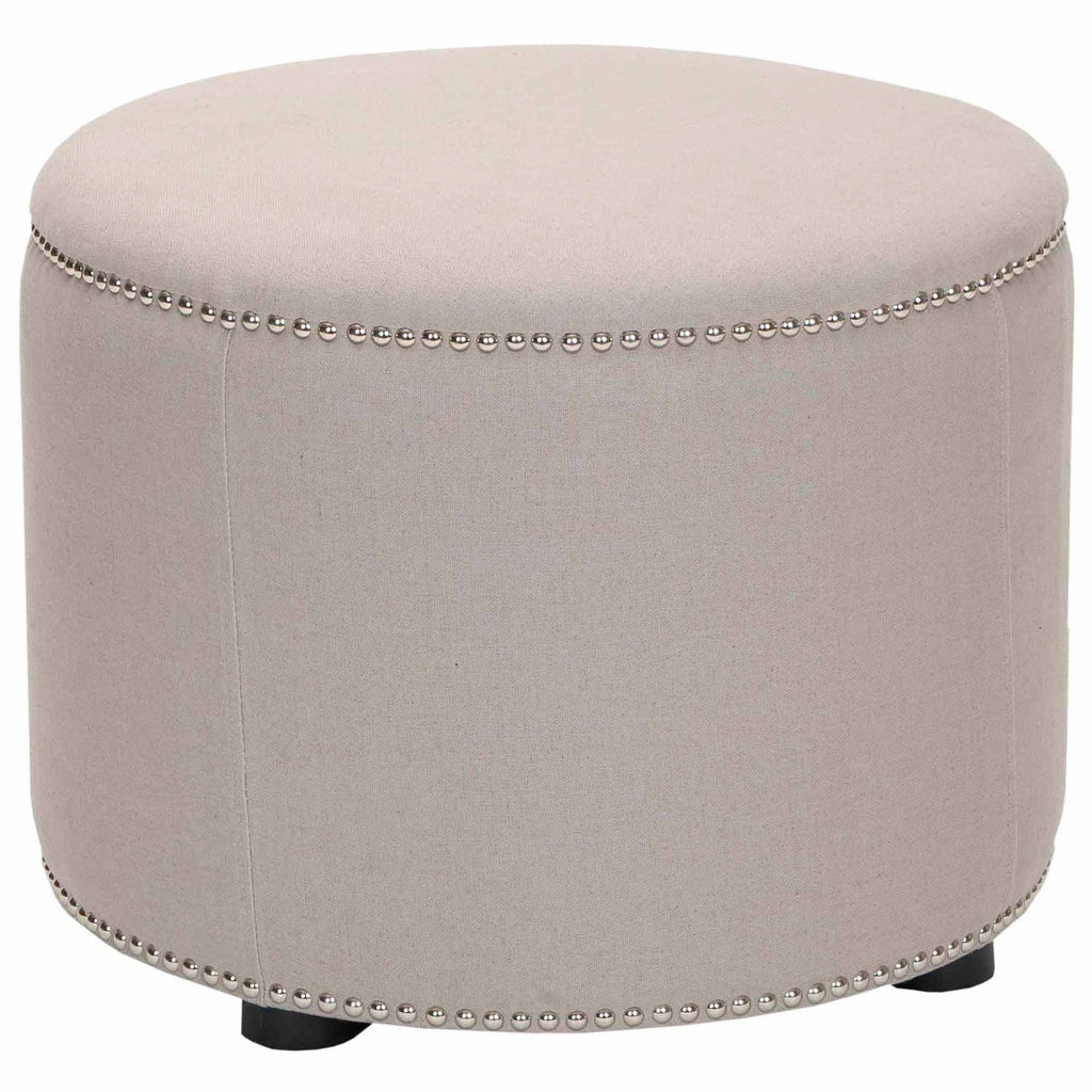 Taupe Upholstered Ottoman G604