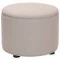 Taupe Upholstered Ottoman G604
