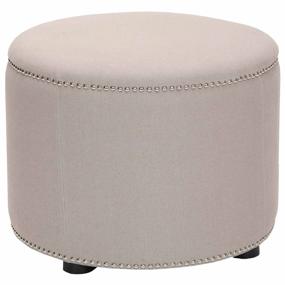 Taupe Upholstered Ottoman G604