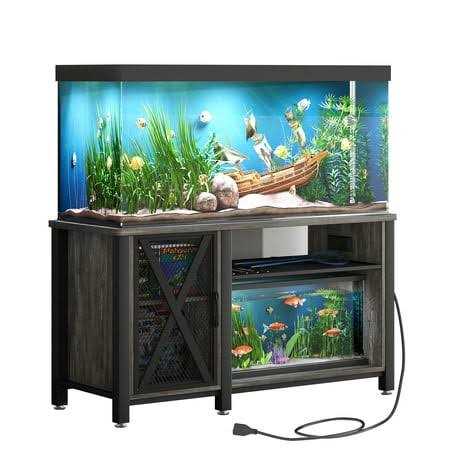 Heavy Duty Metal Aquarium Stand with Power Outlets for 55-75 Gallon Fish Tank E3807