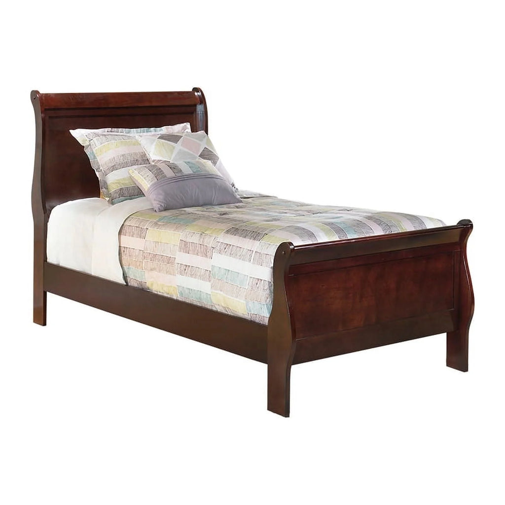 Twin Bed in Warm Dark Brown M839366
