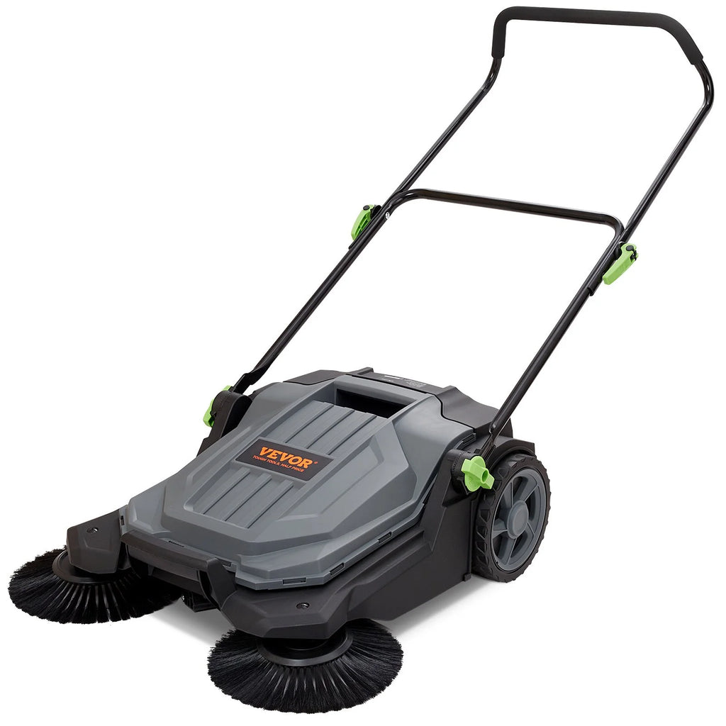 25.6" Manual Walk-behind Floor Sweeper with 5-Gallon Waste Container N44164