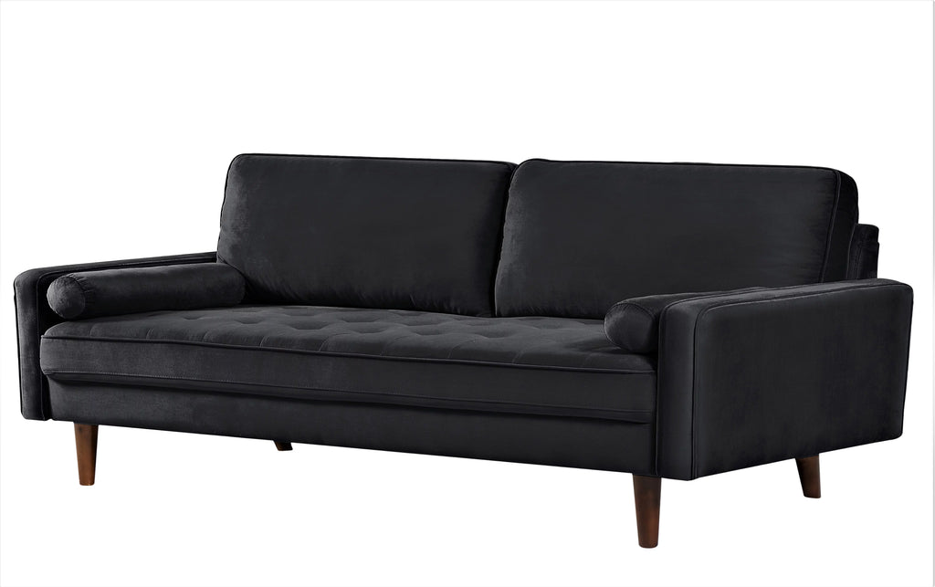 Black Velvet Tufted Sofa B519