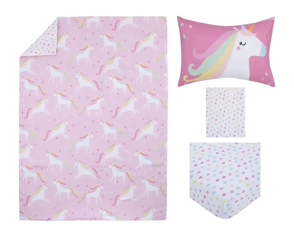 Pink 4-Piece Toddler Bedding Set N7664