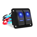 3 Gang Aluminum Waterproof On-Off Toggle Switch Panel K3334